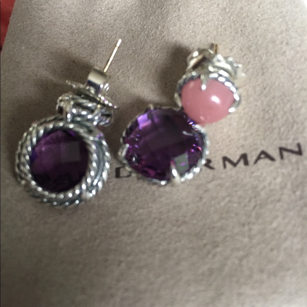 - David Yurman Chatelaine Guava earrings no pouch